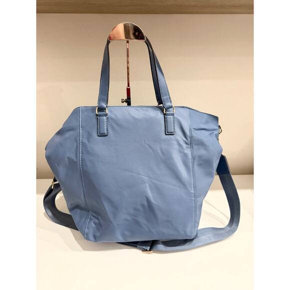 Tory Burch Tilda Nylon Shoulder Tote Bag with Detachable Long Strap Blue - Picture 6 of 13